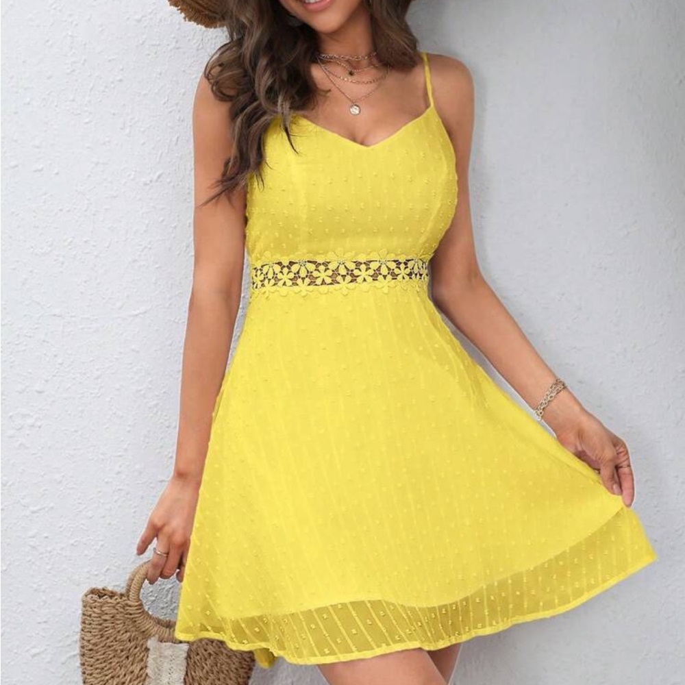 Yellow Sleeveless Summer Dress